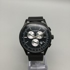 Akribos Xxiv Mens Watch 42mm Black Chronograph Mesh Date Ak625bk New Battery