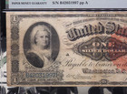 1886  1 Silver Certificate  martha  Large Note Fr 218 Pmg Vf20 Very Fine Ecc c