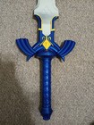 The Legend Of Zelda Master Sword Replica With Plaque Mount   blue Color Version 