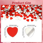 Red And Silver Love Heart Foil Confetti  Valentine s Love Hearts Table Confetti 