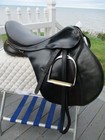 18  xw Bates Caprilli Adj Cair  A p English Saddle W Leathers   Easy Out  Irons