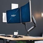 Vivo Dual Ultrawide 40  Computer Monitor Desk Mount With Pneumatic Spring Arms