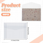 100 Pcs Glassine Envelopes 4 5    3 2    Translucent Envelope For Stamps  Clear