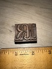 Antique Printing Block   Letter R   Beautiful Details  1 X 1 Inch