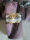 Alize Angora Gold Pink 5skein Lot Same Color Wool Angora 500g Variegated
