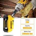 2pack For Dewalt 20v 20 Volt Max 8 0ah Lithium Battery   Dual Charger Dcb206-2