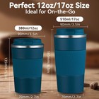 12oz Stainless Steel Travel Mug Insulated Tumbler W  Leak Proof Lid  Portable