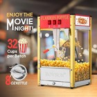 Commercial Popcorn Popper Machine 8 Oz Countertop Popcorn Maker 850w 32 Cups