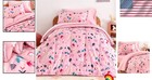 Super Soft Pink Flower Kids Twin Bedding Comforter Set - 5 Piece Essential
