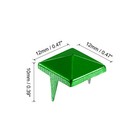 100pcs Square Pyramid Rivets  12mm Two-jaw Studs Spikes  green 