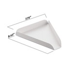 Mt Products White Single Pizza Wedge Plate Paper Pizza Slice Tray - Pack Of 500