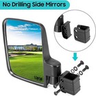 Golf Cart Mirror No Drilling  Side Rear View Mirrors For Yamaha Ezgo Club Car