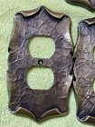 6 Vintage Amerock Brass Carriage House Outlet Plate   Light Switch Covers