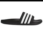 Adidas Men   s Adilette Comfort Slide Sandals  core Black Cloud White Size 10 M
