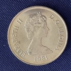 1981 Turks And Caicos Half Crown Coin Uncirculated Km 52 Tci Salt Windmill