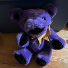 Purple Jointed Grateful Dead Plush Bear 1990 Liquid Blue 8    With Tags 