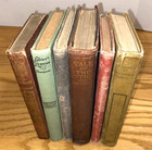 Antique vintage Books   Lot Of 6 Small Hardbacks   Decor Stack    5  X 5  X 7 