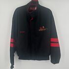 Swingster Winston Racing Team Jacket Mens Red Black Embroidered Logo Snap Button