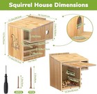 Squirrel House Nesting Box Bird Nature Animals Safety Wooden Nest Protector Usa