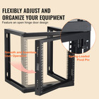 9u Wall Mount Rack 150 Lbs 68 04 Kg Open Frame Server Network Rack Black