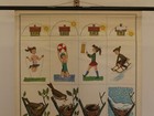 Seasonal Spring Summer Autumn Winter  1970 School Wall Picture 63x82cm
