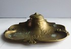 Vintage Solid Brass Inkwell