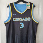 Chicago Sky Basketball Jersey Womens Xl Black Blue Wnba Nike Dri Fit Parker