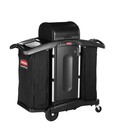 Rubbermaid Fg9t7800bla Commercial Housekeeping Cart 68 Gal Hotel Cleaning New