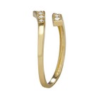  Adjustable East West Cz Bypass Toe Ring Solid 10k Yellow Gold 100  Guaranteed 