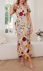 Women s Floral Maxi Evening Dress Formal Ball Gown Party Wedding Long Prom Dress