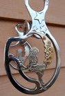 Cowgirl Man In Moon Moon Stars Horse Bit Silver   Brass