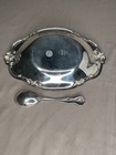 Vintage International Silver Company Silverplate Tray Bowl Candy Dish With Spoon