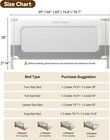78 7    Baby Bed Rail Guard For Toddlers 1-side Double Lock Queen King New