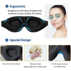 3d Travel Silk Eyemask Sleeping Soft Padded Shade Cover Rest Relax Blindfold 2pc
