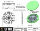 24  Flat Septic Tank Lid cover - Tuf-tite Universal Flat Riser Lid