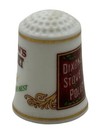 Vintage Franklin Mint Dixon s Stove Polish Thimble Country Store Porcelain 1980
