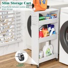 Slim Storage Cart  4 Tier Rolling Kitchen Cart On Wheels For Small     Fast Ship