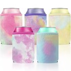 5 Pack Fuzzy Can Cooler Sleeves For 12oz Beer Soda Soft Velvet Neoprene