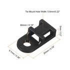 500pcs Cable Tie Base Saddle Type Mount Wire Holder 0 79 x0 38 x0 2  0 16  Dia