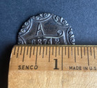 Vintage 1800 s Silver Love Token Engraved A s 63712 Weight 7 4 Grams