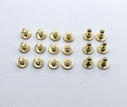 Gold Tone Brass Collar Shirt Button Studs Formal Ware Tuxedo Cleric Clergy Nos