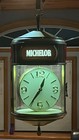 Vintage Michelob Beer Crystal Clock Hanging Motion Bar Light Sign  Pics   Video 