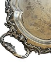 1940 Cheltenham Sheffield England Ornate Silver On Copper Waiter Buffet Tray 29   