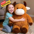 32  Big Highland Cow Stuffed Animal  Giant Plush Toy Huge Size    