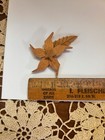 Vintage Hand Carved Wood Buttons Flowers  2 1 2  X 2   Set Of 2