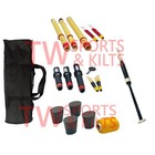 Scottish Highland Rosewood Bagpipe Fitted With Silver Mount Black Cover   Bag