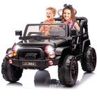 Black Electric 12v Battery Kids Ride On Truck Car Toys W remote mp3 lights cover