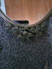 Vintage Matson Vanity Tray Mirror Gold Brass Rose And Birds Hollywood Regency