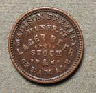 Madison Wi 410g-2a  Madison Brewery  R-6  Copper  19mm  Vf   Toned Hit On Roderm