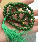 6 8 10mm Pretty Green Jade Tibet Buddhist Mala 108 Prayer Beads Healing Necklace